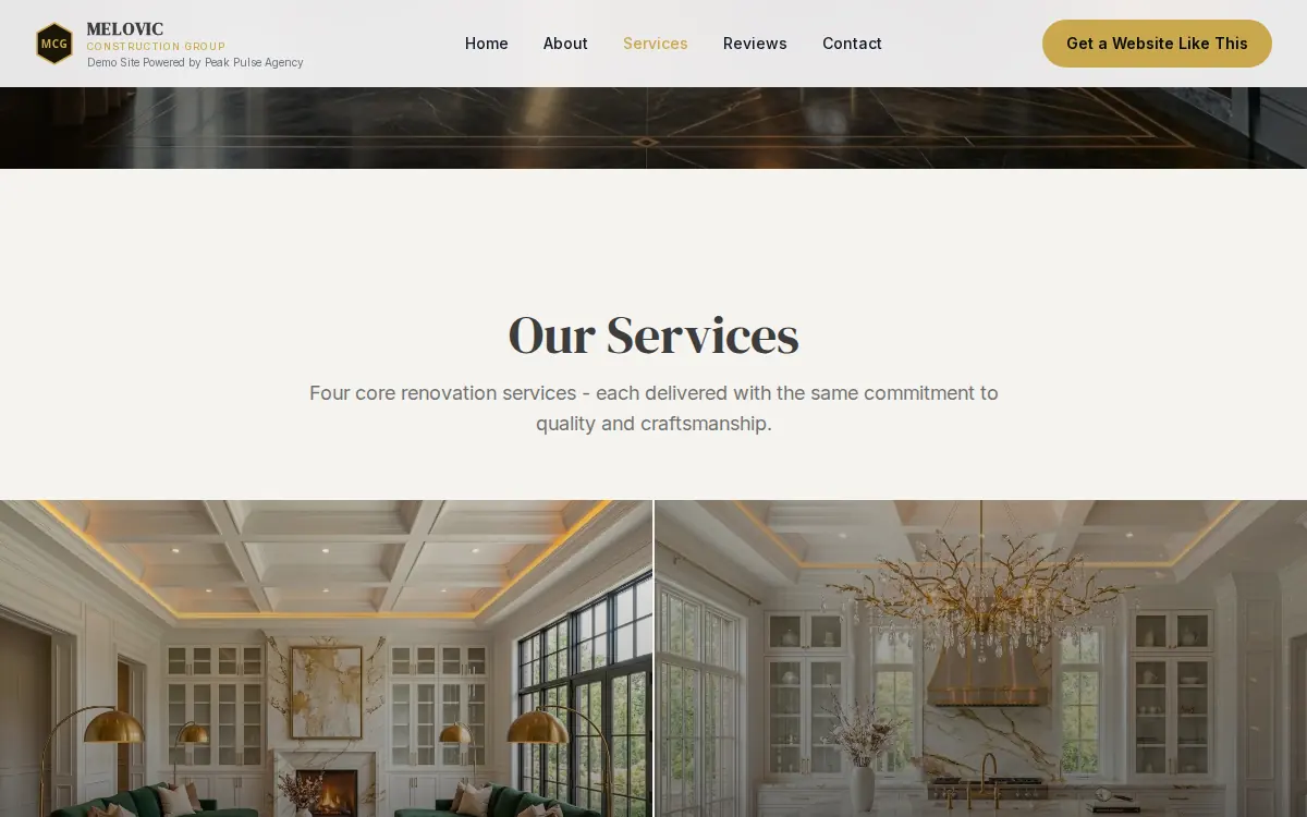 Melovic Construction Group services overview